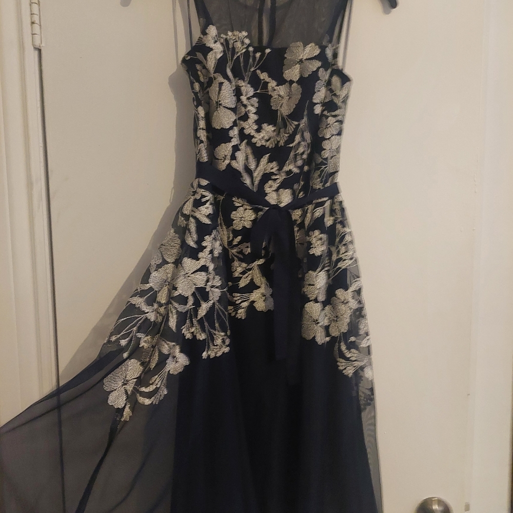 Navy holiday party dress